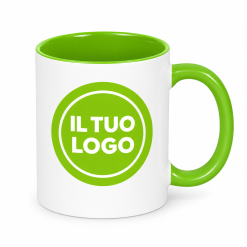 Alternative view of Tazze personalizzate con stampa | Bianche con interno colorato