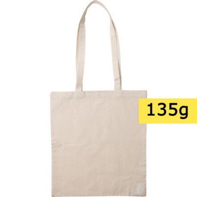 Borse in tessuto personalizzate beige, cotone 130-140 g/m2, 42 x 38 cm