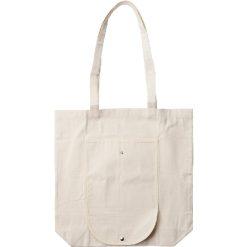 Borsa pieghevole in tessuto beige, cotone 250 g/m2, 44,7 x 45 x 0,2 cm