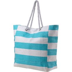 Borse in tessuto personalizzate azzurro, cotone, metallo, carta, poliestere, 60,5 x 45 x 20 cm