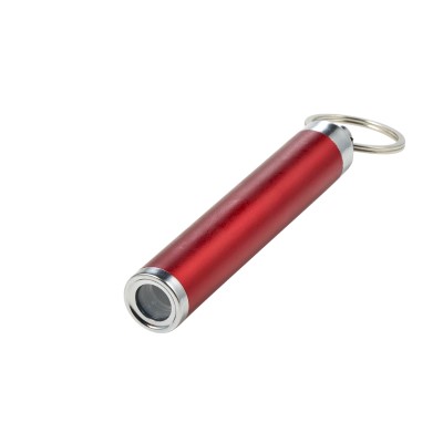 Torcia LED tascabile rosso, ABS, metallo, Ø 1,4 x 8,5 cm
