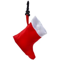 Sacchetto di plastica personalizzato, pieghevole, tema natalizio, bianco-rosso, PP, poliestere 190T, satyna, 40 x 24 x 58 cm