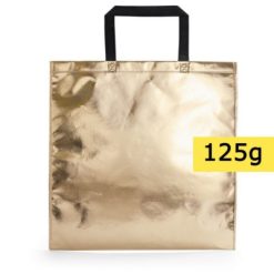 Borsa in TNT personalizzata, oro, TNT laminato, 45 x 44 cm