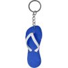 Portachiavi personalizzati "infradito" blu, metallo, PVC, EVA, 8 x 3 x 0,5 cm