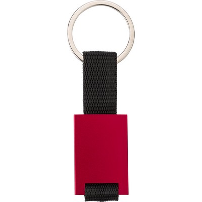 Portachiavi personalizzati rosso, metallo, alluminio, 4,2 x 2,8 x 0,7 cm
