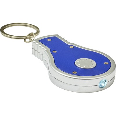 Portachiavi personalizzati "lampadina" blu scuro, ABS, 6 x 3,7 x 1 cm