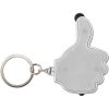 Portachiavi personalizzati, touch pen "like it" con lampadina LED argento, ABS, acciaio, 6,1 x 8,1 x 1,2 cm