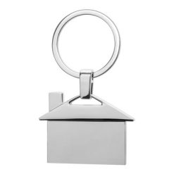 Portachiavi personalizzati "casetta" argento, metallo, 5 x 0,4 x 3,6 cm