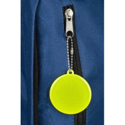 Portachiavi personalizzati, ciondolo "cerchio", lucido giallo, plastica, 4,9 cm
