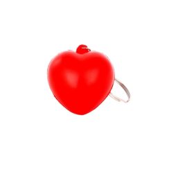 Portachiavi personalizzati, antistress "cuore" rosso, metallo, Schiuma PU, 4,5 x 4,5 x 2,5 cm