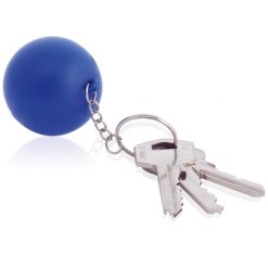 Portachiavi personalizzati, palla antistress blu scuro, Schiuma PU, Ø4 cm