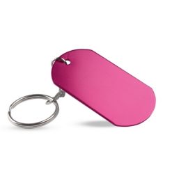 Portachiavi personalizzati rosa, alluminio, 2,9 x 5,4 x 0,1 cm