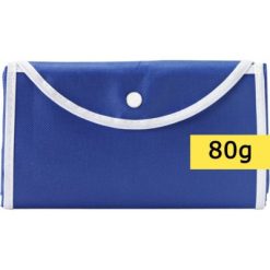 Borsa in TNT personalizzata, pieghevole, blu scuro, TNT 80 g/m2, 11 x 19,3 x 2,5 cm