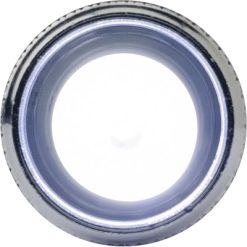 Portachiavi personalizzati, 1 luce LED nero, alluminio, metallo, Ø1,5 x 10,5 cm