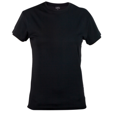 Maglietta personalizzata da donna, poliestere 135 g / m2, nero