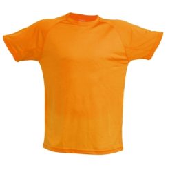 Maglietta personalizzata fluorescente, poliestere 135 g / m2, arancia
