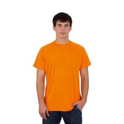 Maglietta personalizzata da donna  fluorescente, poliestere 135 g / m2, arancia