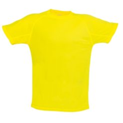 Maglietta personalizzata fluorescente, poliestere 135 g / m2, giallo