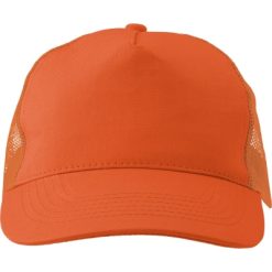 Cappellini personalizzati arancione, cotone, plastica, Ø18 x 13 cm
