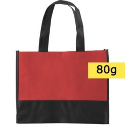 Borsa in TNT personalizzata, rosso, TNT 80 g/m2, 38 x 29 x 10 cm