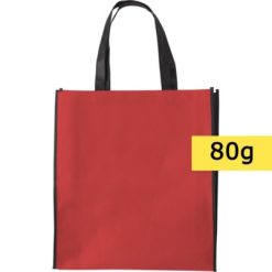 Borsa in TNT personalizzata, rosso, TNT 80 g/m2, 38 x 42 x 10 cm