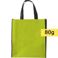 Borsa in TNT personalizzata, verde chiaro, TNT 80 g/m2, 38 x 42 x 10 cm