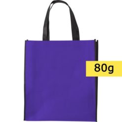 Borsa in TNT personalizzata, viola, TNT 80 g/m2, 38 x 42 x 10 cm