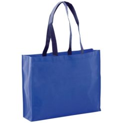 Borsa in TNT personalizzata, blu scuro, TNT 90 g/m2, 40 x 32 x 11 cm