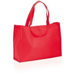 Borsa in TNT personalizzata, pieghevole, rosso, TNT 80 g/m2, 45 x 33 x 12 cm