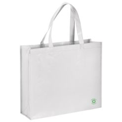 Borsa in TNT personalizzata, bianco, TNT laminato 100 g/m2, 40 x 35 x 13 cm