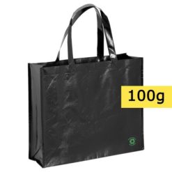 Borsa in TNT personalizzata, nero, TNT laminato 100 g/m2, 40 x 35 x 13 cm