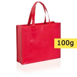 Borsa in TNT personalizzata, rosso, TNT laminato 100 g/m2, 40 x 35 x 13 cm