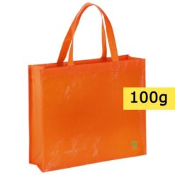 Borsa in TNT personalizzata, arancione, TNT laminato 100 g/m2, 40 x 35 x 13 cm