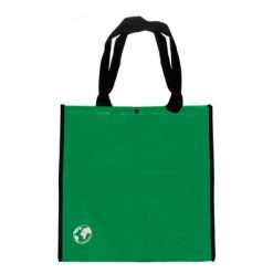 Borsa in PP (polipropilene) personalizzata, verde, PP-tessuto120 g/m2, 38 x 38 x 12 cm