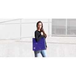 Borsa in PP (polipropilene) personalizzata, blu scuro, PP-tessuto120 g/m2, 38 x 38 x 12 cm