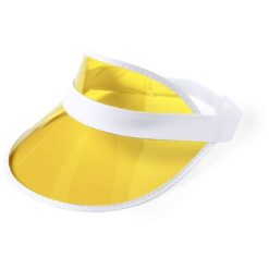 Visera personalizzata giallo, PVC, Ø18,5 cm