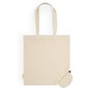 Borsa pieghevole in tessuto beige, 100% cotone organico 120 g/m2, 38 x 42 cm
