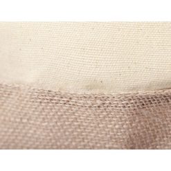 Borse in cotone personalizzate, elementi in juta beige, cotone, 48 x 35 x 15 cm