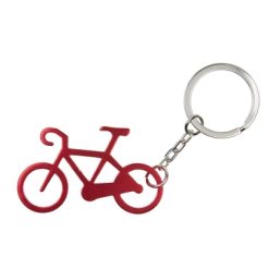 Portachiavi personalizzati "bicicletta" rosso, alluminio, 3,5 x 5,7 x 0,4 cm