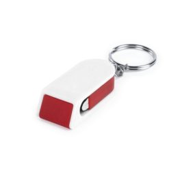 Portachiavi personalizzati, detergente per schermo e supporto per telefono rosso, HIPS, microfibra, 2 x 4,8 x 1,3 cm