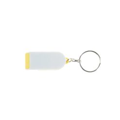 Portachiavi personalizzati, detergente per schermo e supporto per telefono giallo, HIPS, microfibra, 2 x 4,8 x 1,3 cm