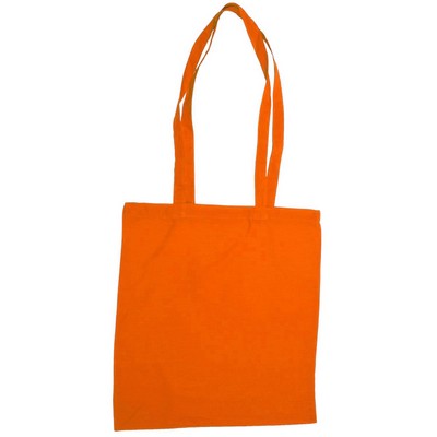Borse in tessuto personalizzate arancione, cotone 140 g/m2, 38 x 42 cm (maniglie 70 x 2 cm)