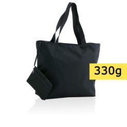 Borsa in poliestere, nero, poliestere 600D, 47 x 34 x 12,5 cm