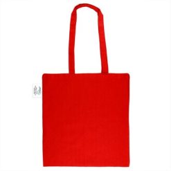 Borsa B'RIGHT in tessuto personalizzate rosso, 100% cotone riciclato 200 g/m2, 38 x 40 cm