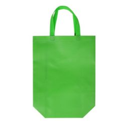 Borsa in TNT personalizzata, verde, TNT laminato 100 g/m2, 30 x 34 x 12 cm