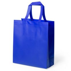 Borsa in TNT personalizzata, azzurro, TNT laminato 100 g/m2, 30 x 34 x 12 cm