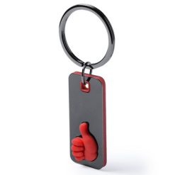 Portachiavi personalizzati "like it" rosso, acciaio inossidabile, 2,3 x 5,2 x 0,8 cm