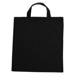 Borse in tessuto personalizzate nero, cotone 140 g/m2, 37 x 42 cm