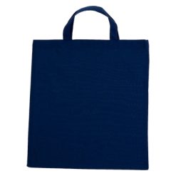 Borse in tessuto personalizzate blu scuro, cotone 140 g/m2, 37 x 42 cm