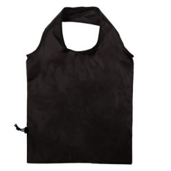 Borsa pieghevole personalizzata in poliestere, nero, poliestere 190T, 56 x 38 cm